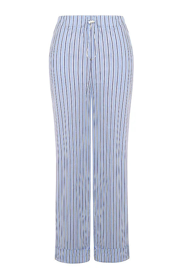Mistress Rocks Blue Striped Baggy Trousers - SALE