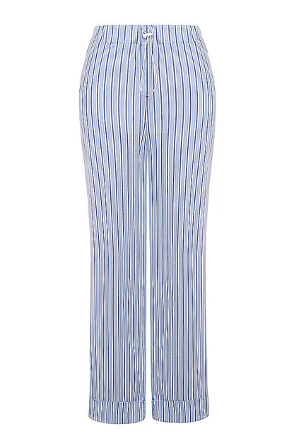 Mistress Rocks Blue Striped Baggy Trousers - SALE