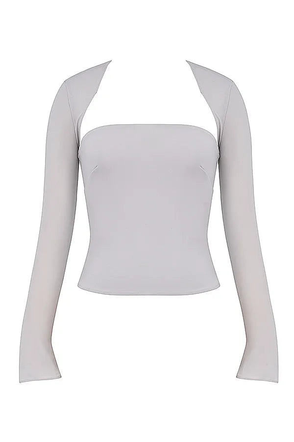 Mistress Rocks Smoke Strapless Top With Shrug - SALE