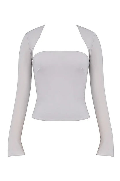 Mistress Rocks Smoke Strapless Top With Shrug - SALE
