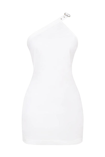 Mistress Rocks White Asymmetric Mini Dress - SALE