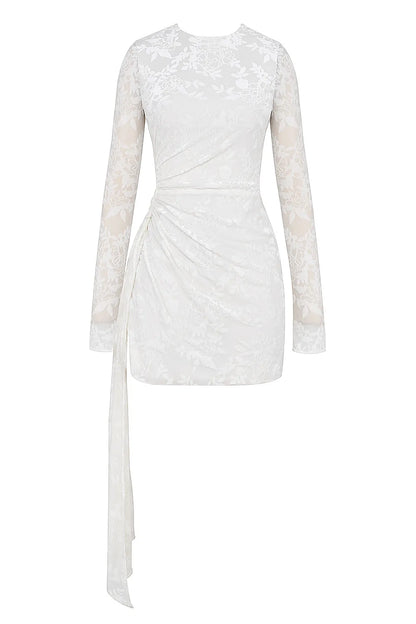 Mistress Rocks White Devore Cutout Mini Dress - SALE