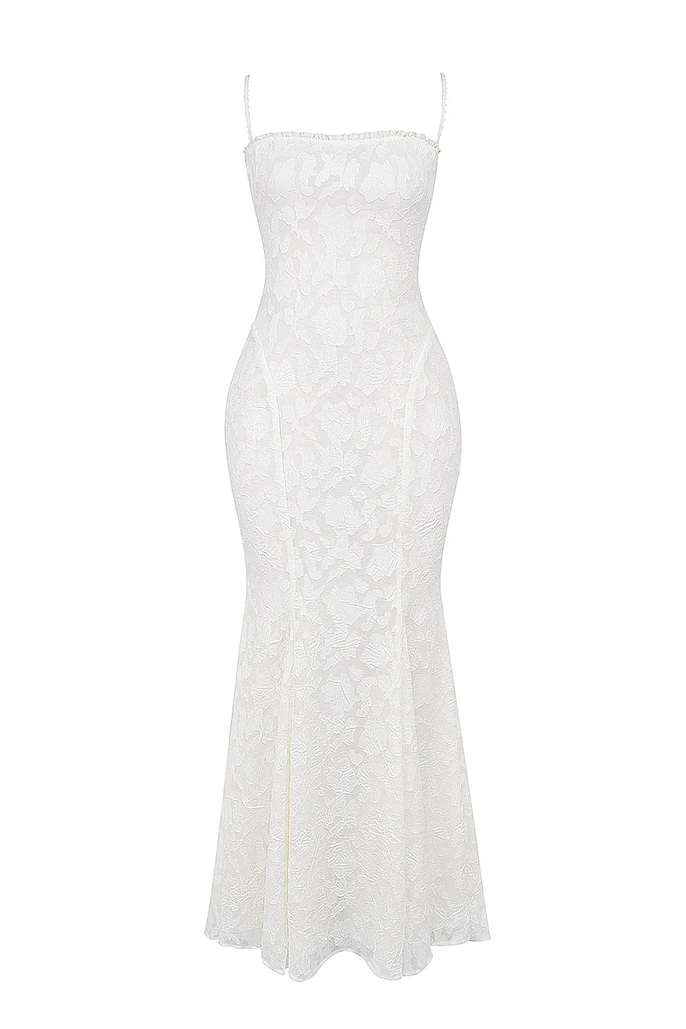 Joan Ivory Lace Up Back Maxi Dress
