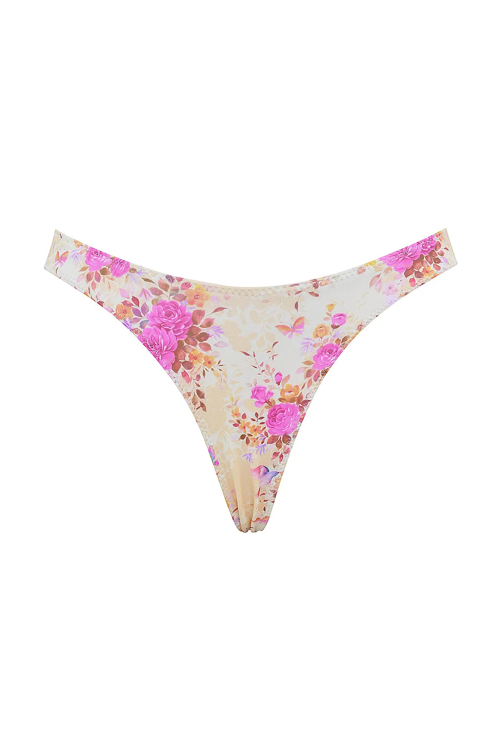 Capri Floral Print High Leg Bikini Bottom