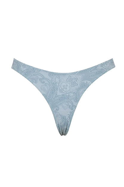 Capri Blue Paisley High Leg Bikini Bottom