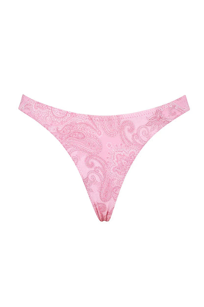 Capri Pink Paisley High Leg Bikini Bottom