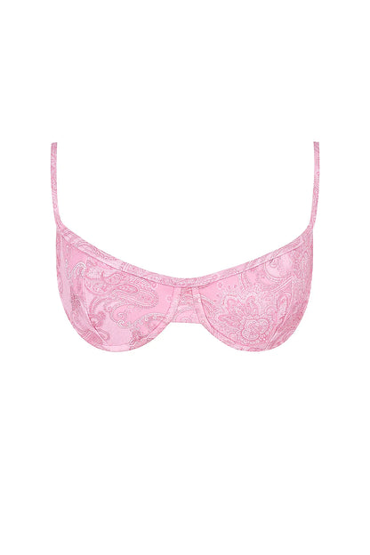 Antibes Pink Paisley Underwired Bikini Top