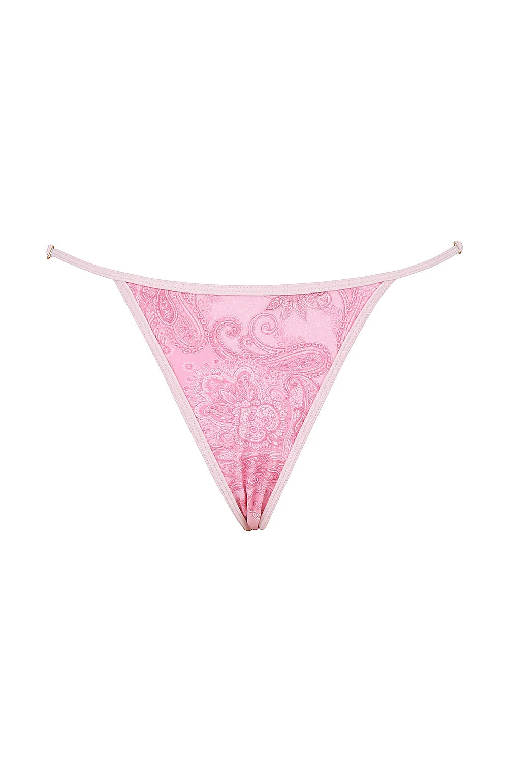 Cote DAzur Pink Paisley Thong Bikini Bottom