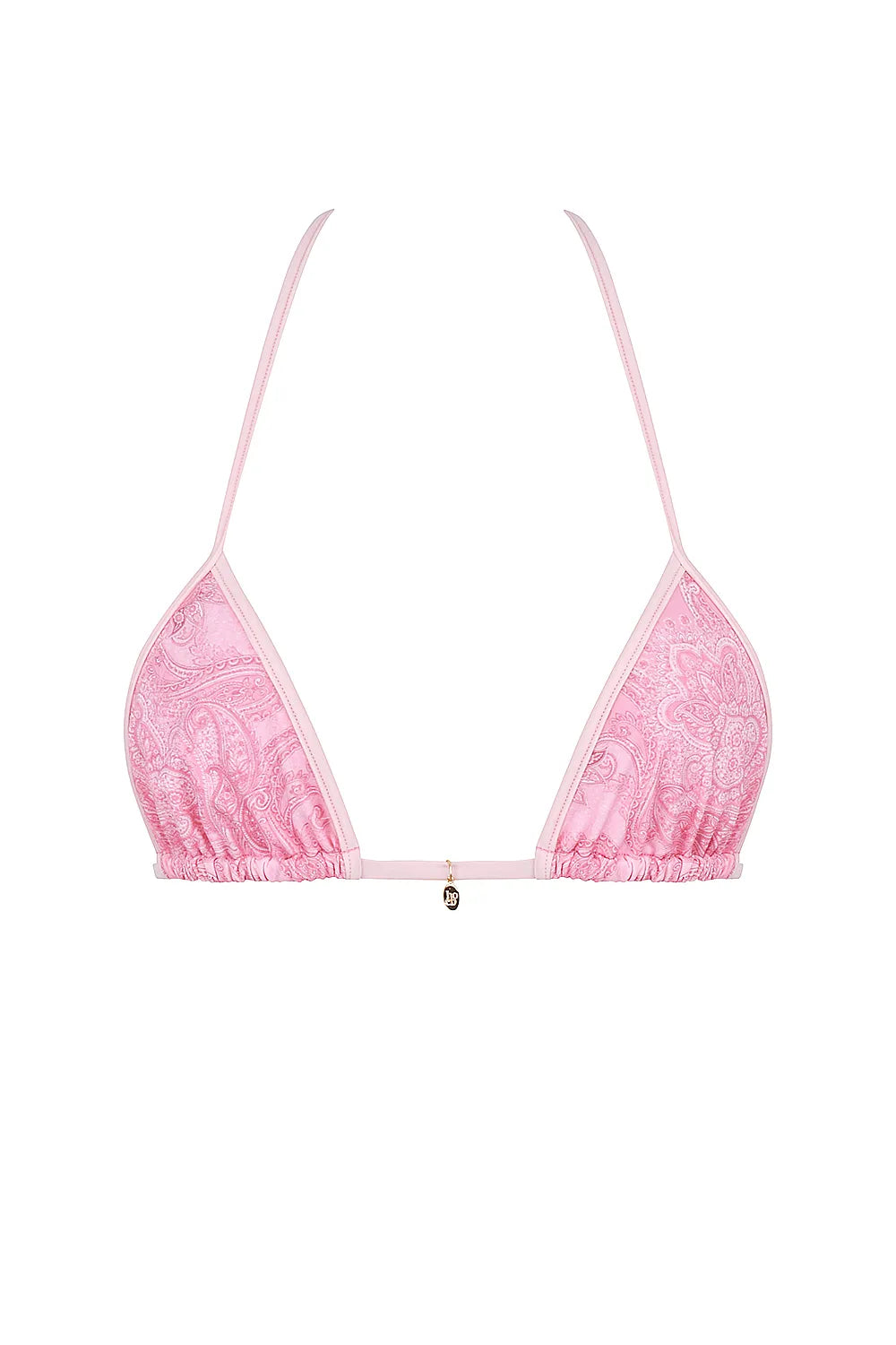 Bali Pink Paisley Triangle Bikini Top