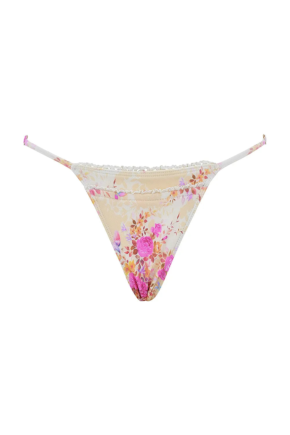 Toulouse Floral Print Ruffle Trim Bikini Bottom