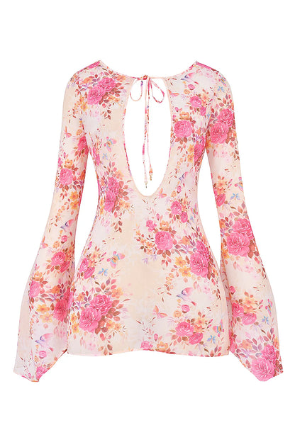 Oceana Floral Print Beach Cover Up