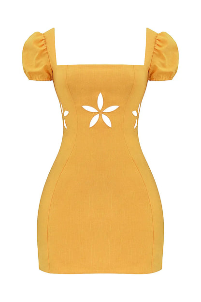 Mistress Rocks Sunburst Floral Cutout Mini Dress - SALE