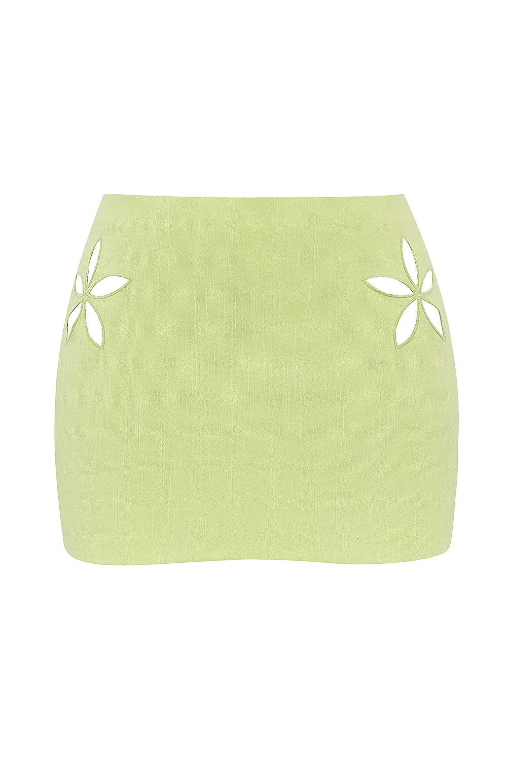 Mistress Rocks Matcha Floral Cutout Mini Skirt - SALE