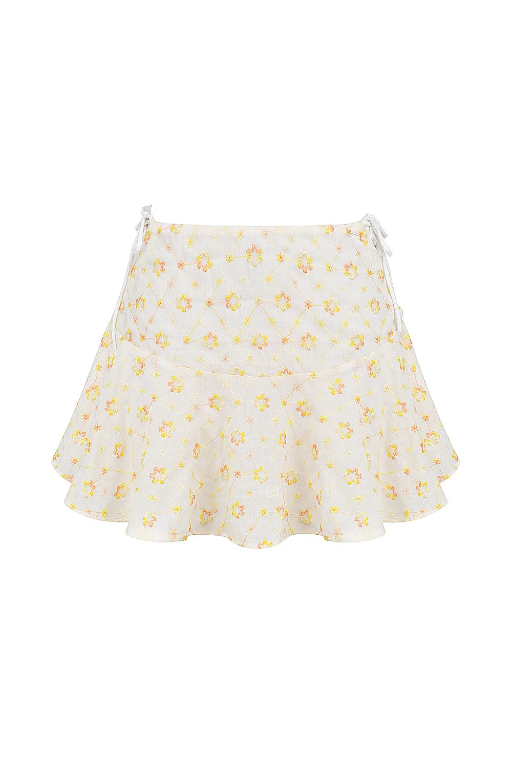 Mistress Rocks Cloud Floral Embroidered Mini Skirt - SALE