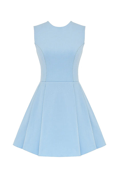 Ingrid Tuscan Blue Twill Mini Dress