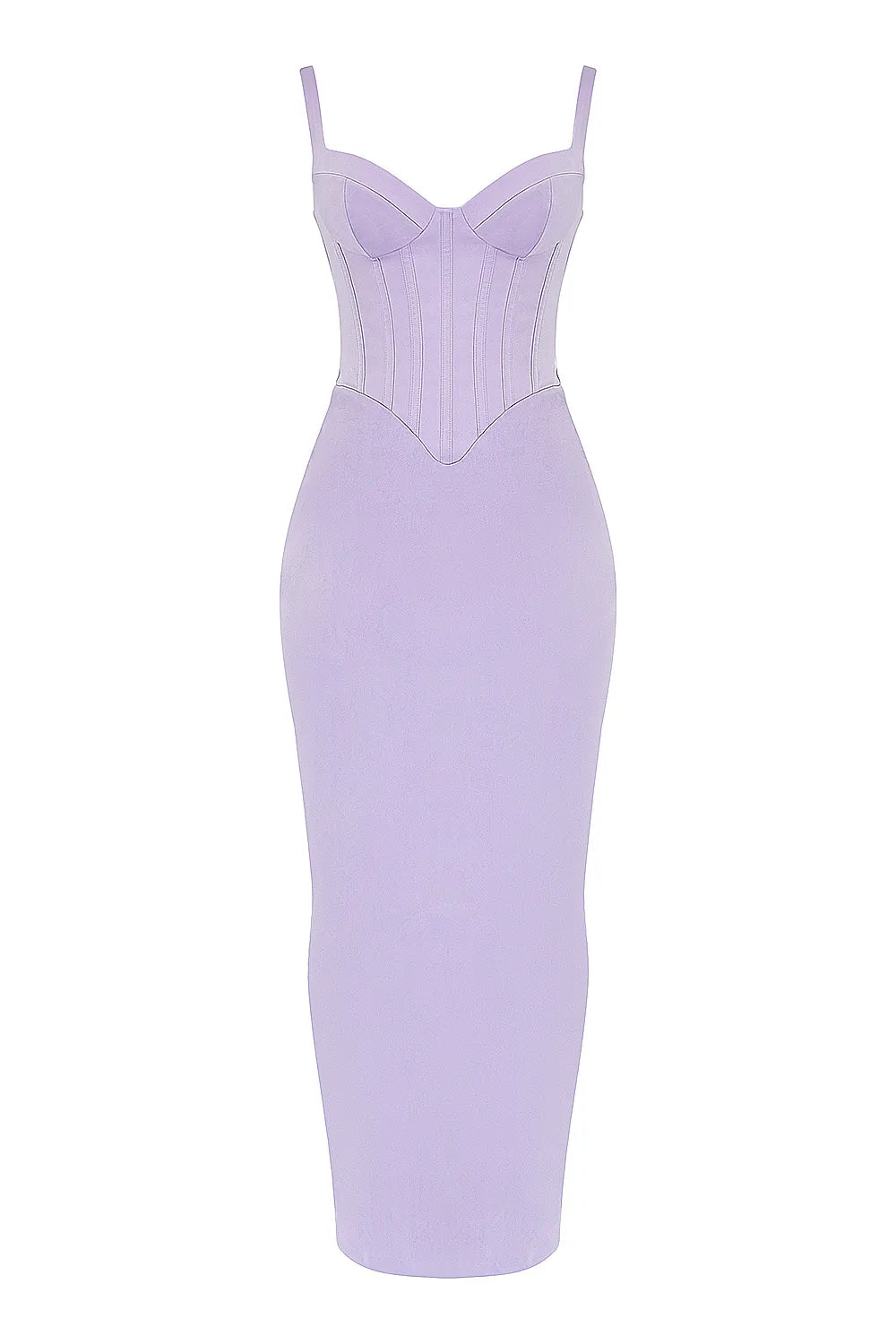 Breeze Orchid Satin Corset Maxi Dress
