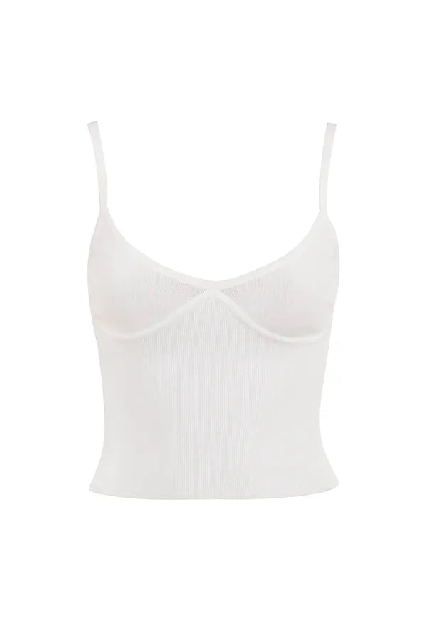 Summer White Dainty Knit Top