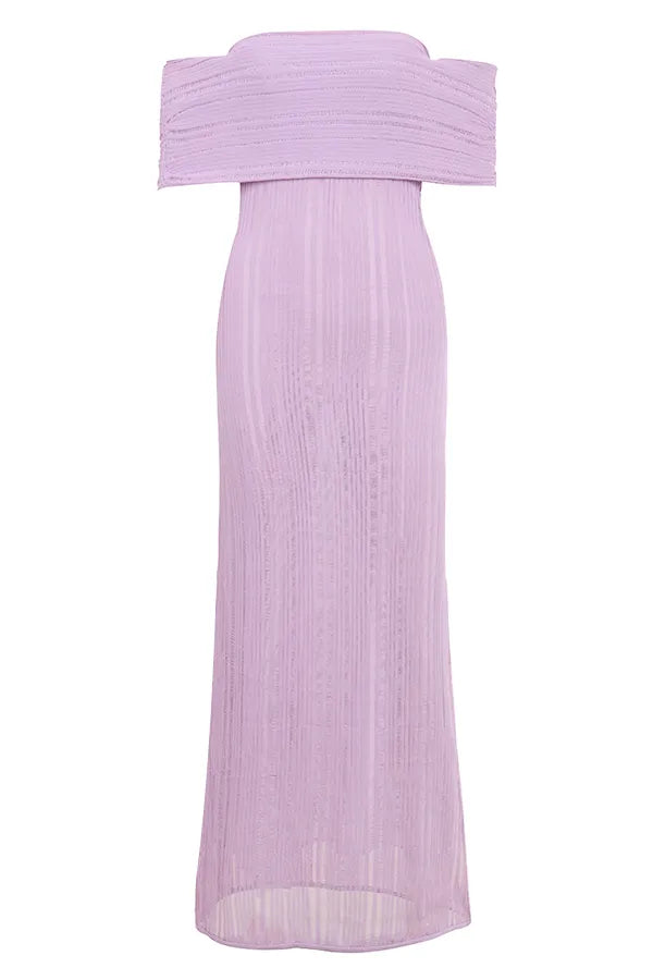 Micah Orchid Ladder Knit Maxi Dress