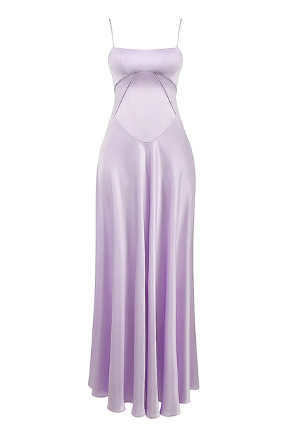 Anabella Orchid Lace Up Maxi Dress