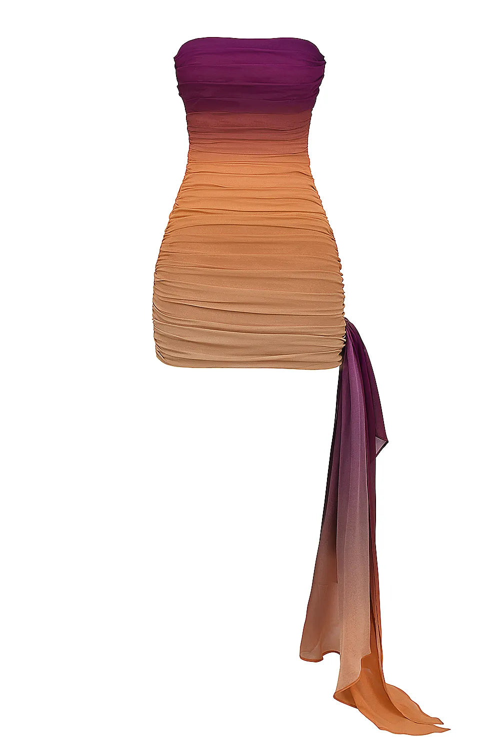 Sofie Ombre Mesh Strapless Mini Dress