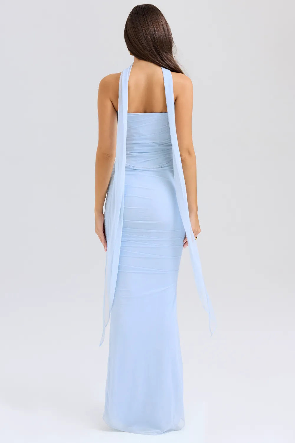 Hallie Bluebell Strapless Corset With Neck Scarf