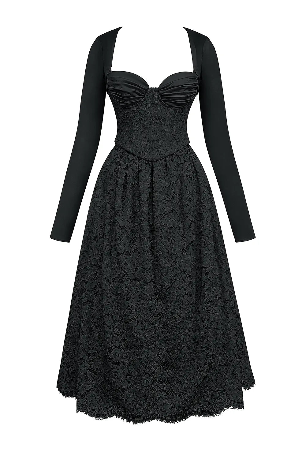 Duchess Black Lace Corset, Skirt and Bolero