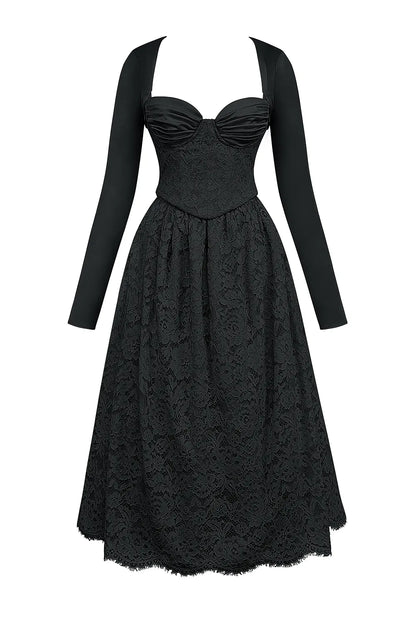 Duchess Black Lace Corset, Skirt and Bolero