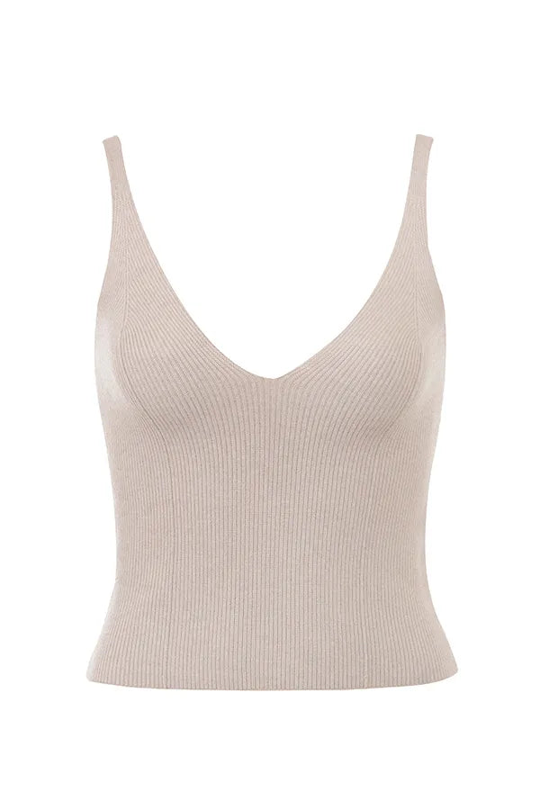 Leigh Biscuit Wool Cashmere Camisole Top