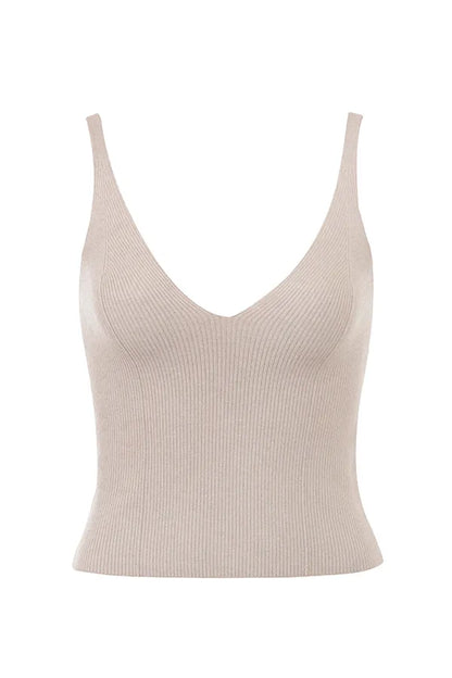 Leigh Biscuit Wool Cashmere Camisole Top