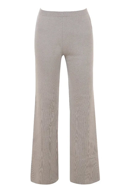 Hunter Grey Cashmere Straight Leg Trousers