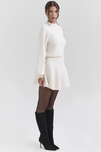 Cressida Cream Wool Cashmere Heavy Knit Sweater