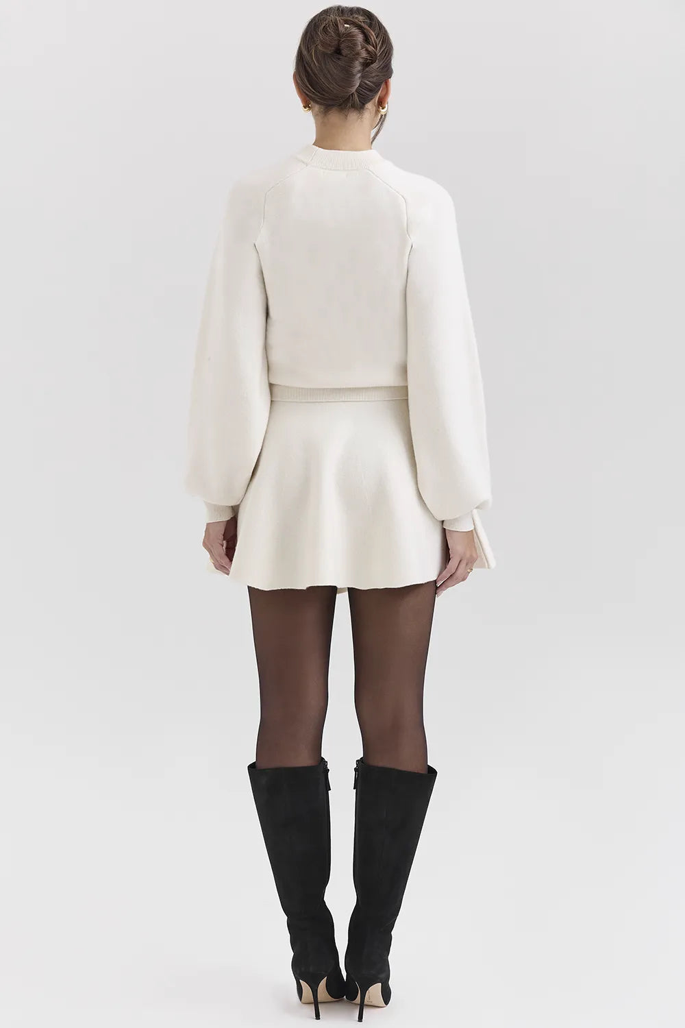 Cressida Cream Wool Cashmere Heavy Knit Sweater
