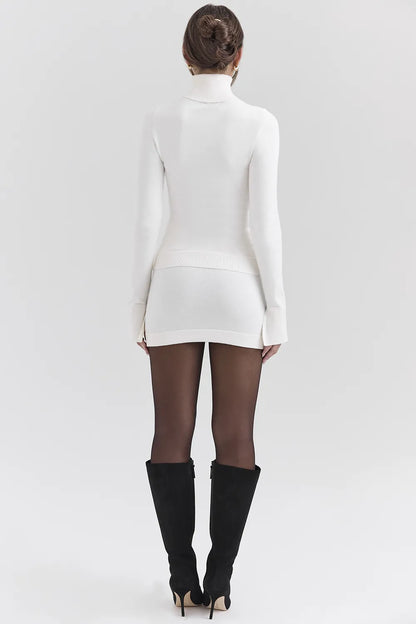 Asher Ivory Cashmere Mini Skirt