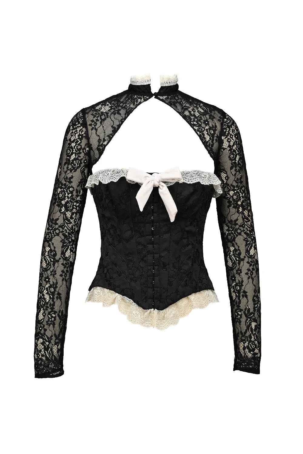 Perdita Black Metallic Jacquard Corset & Bolero