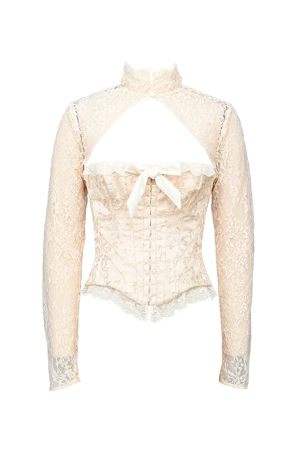 Perdita Ivory Metallic Jacquard Corset & Bolero