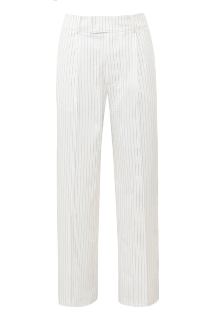 Hayden White Pinstripe High Waist Tailored Trousers