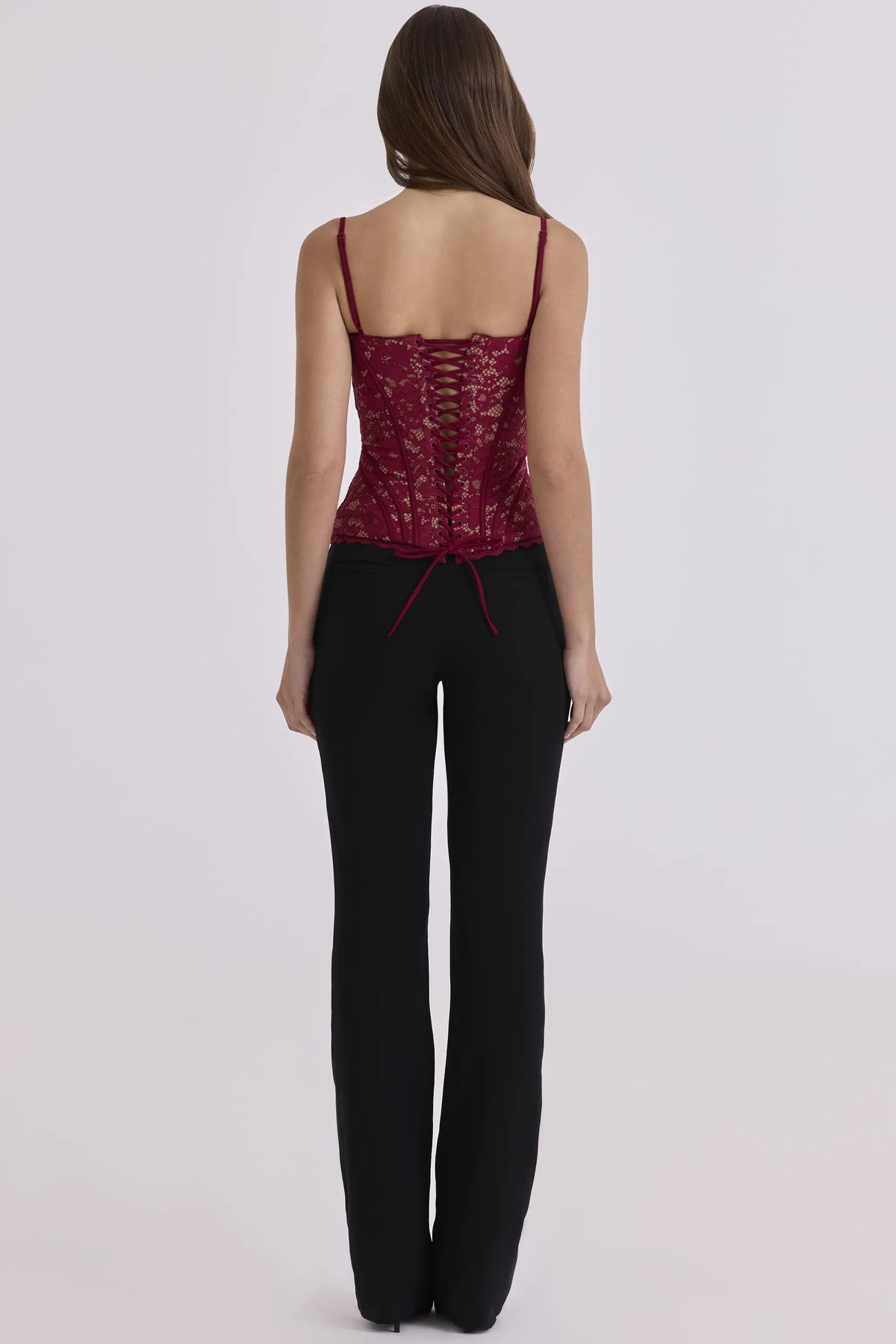 Chiara Black Straight Leg Trousers