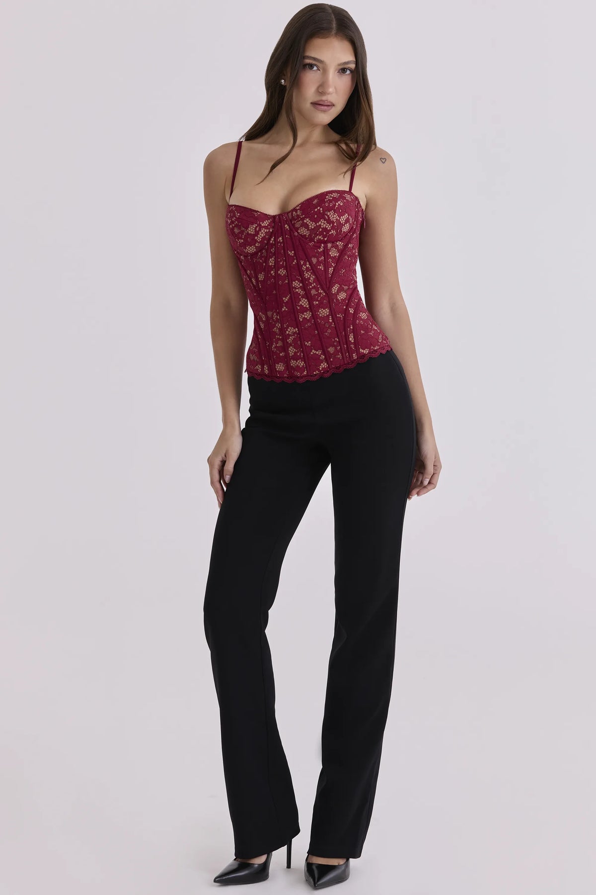 Chiara Black Straight Leg Trousers