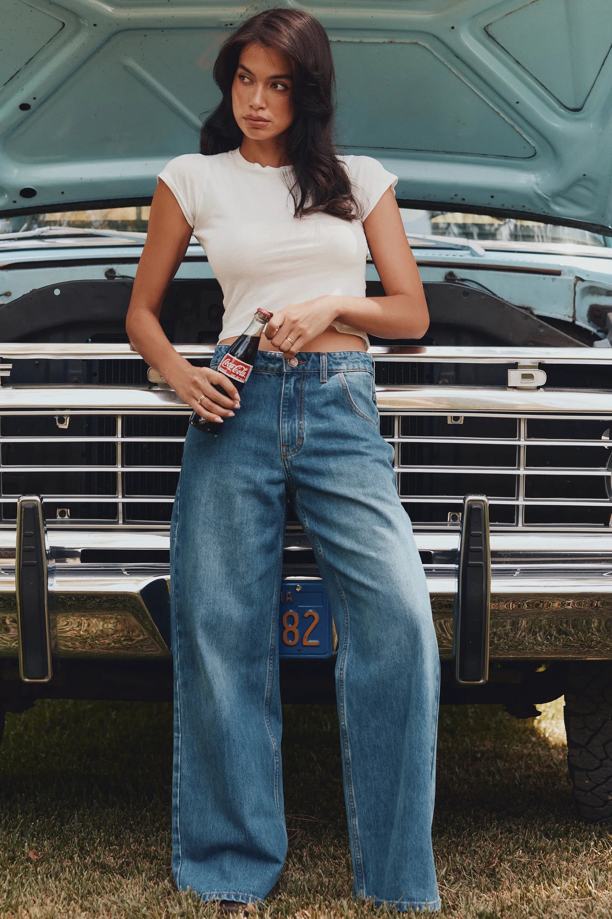The Boyfriend Medium Wash Low-Rise Baggy Jeans