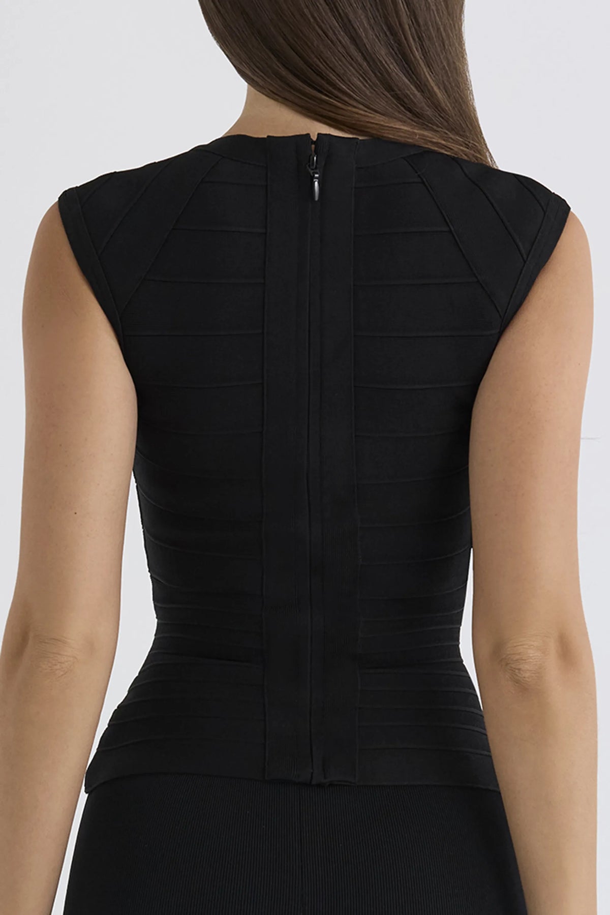 The 90’s Black Cap Sleeve Bandage Top