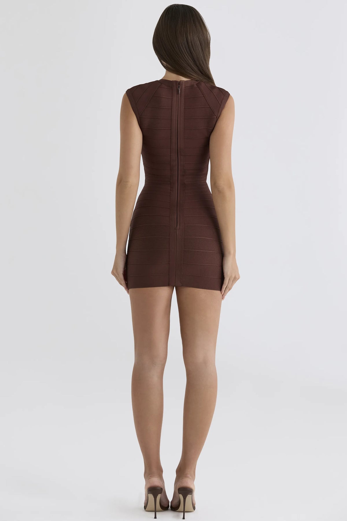 The 90’s Bronze Cap Sleeve Bandage Mini Dress