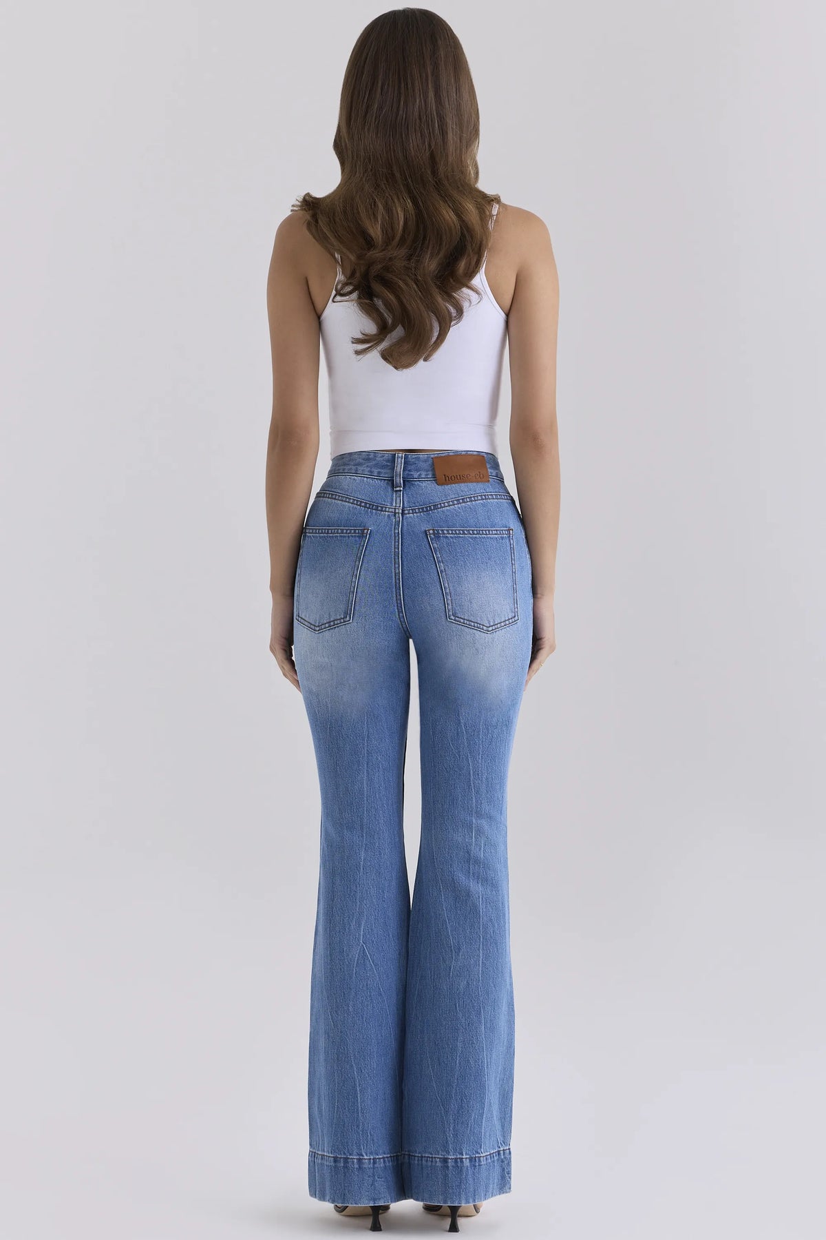 The Flare Light Wash High-Rise Jeans
