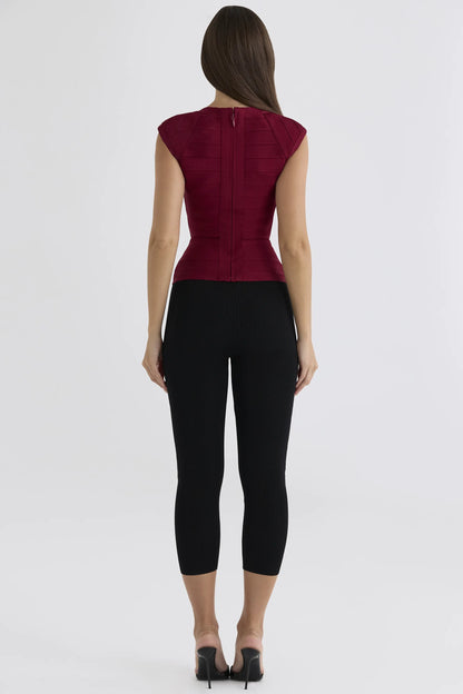 The Icon Ruby Lace Trimmed Bandage Top