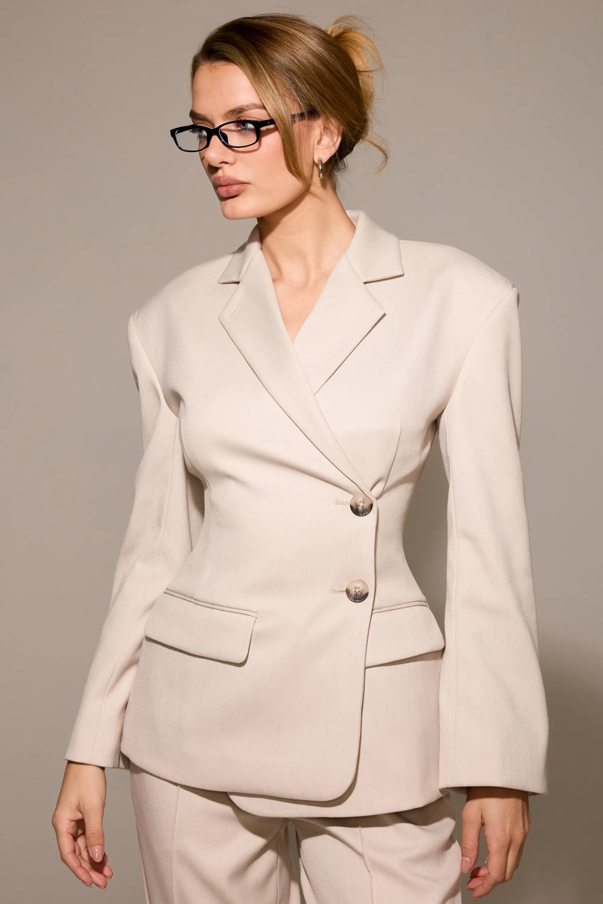 Hudson Beige Hourglass Blazer