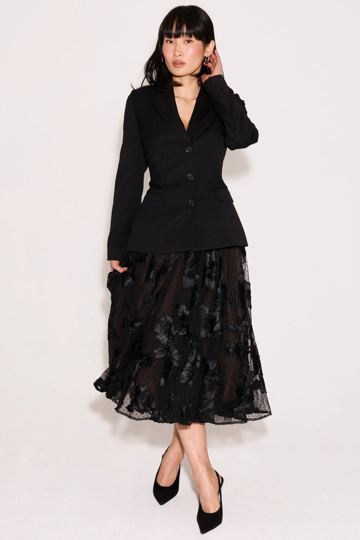 Aviva Black Tailored Hourglass Jacket