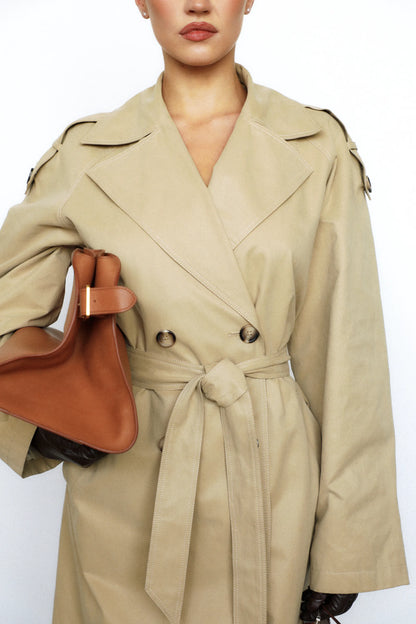 Marais Camel Belted Full Trench Coat