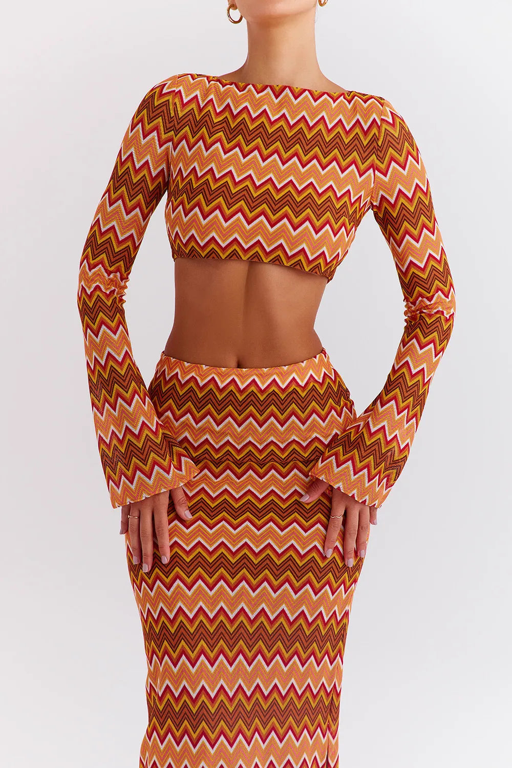 Mistress Rocks Multicolour Knit Open Back Top - SALE