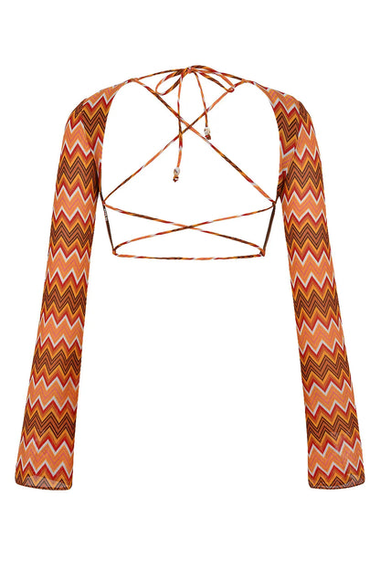 Mistress Rocks Multicolour Knit Open Back Top - SALE