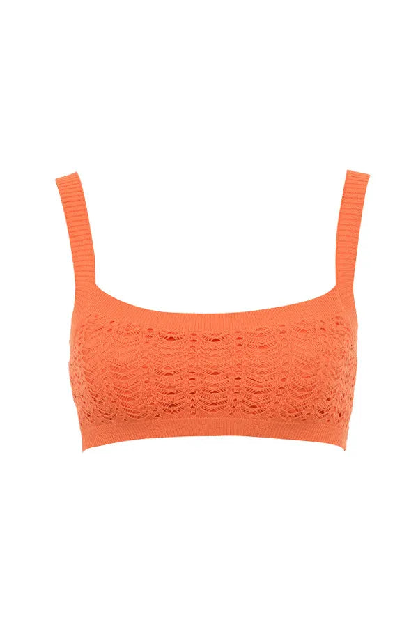 Mistress Rocks Tangerine Dainty Knit Bralette - SALE
