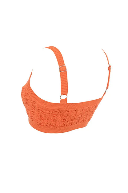 Mistress Rocks Tangerine Dainty Knit Bralette - SALE